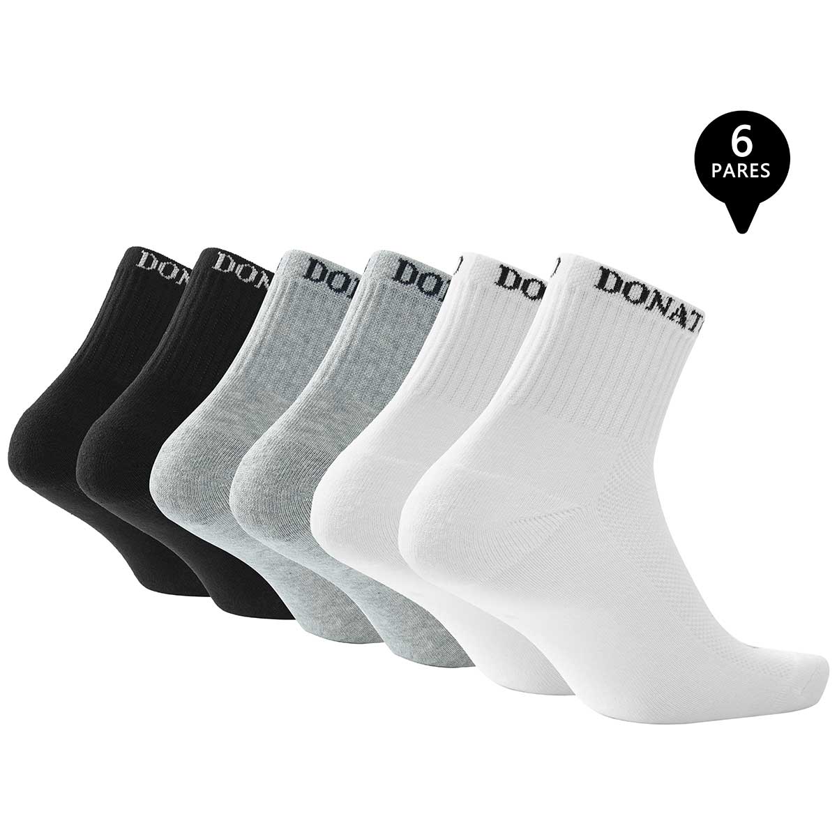 PACK DE 6 CALCETINES CORTOS DEPORTIVOS HOMBRE - 2