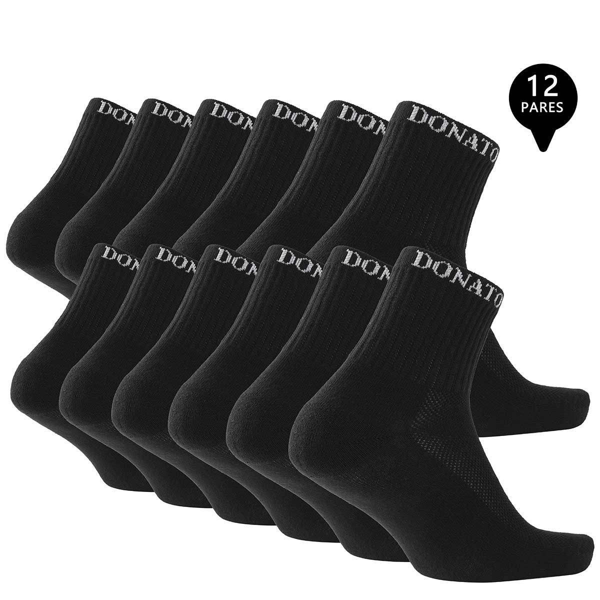 PACK DE 12 CALCETINES CORTOS DEPORTIVOS HOMBRE - 2