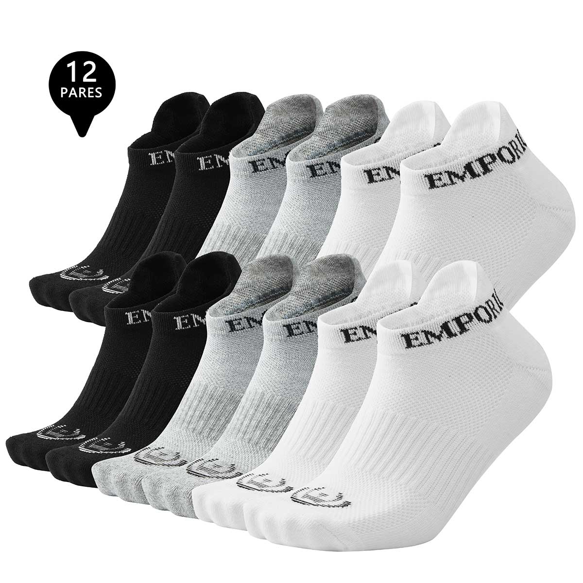 PACK DE 6 CALCETINES INVISIBLES DEPORTIVOS HOMBRE - 1