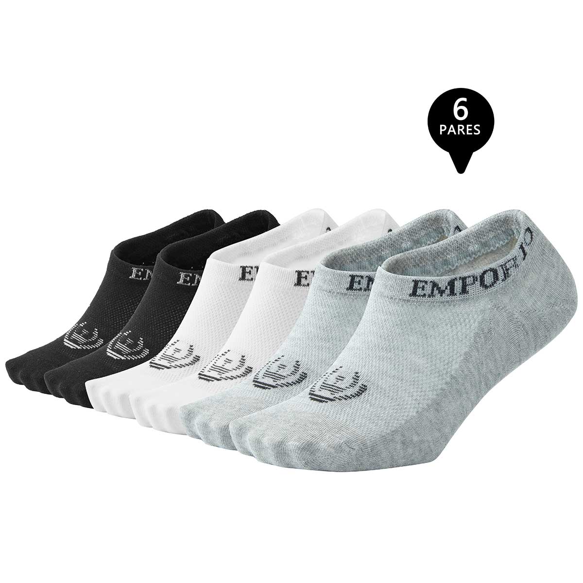 PACK DE 6 CALCETINES INVISIBLES DEPORTIVOS HOMBRE - 1