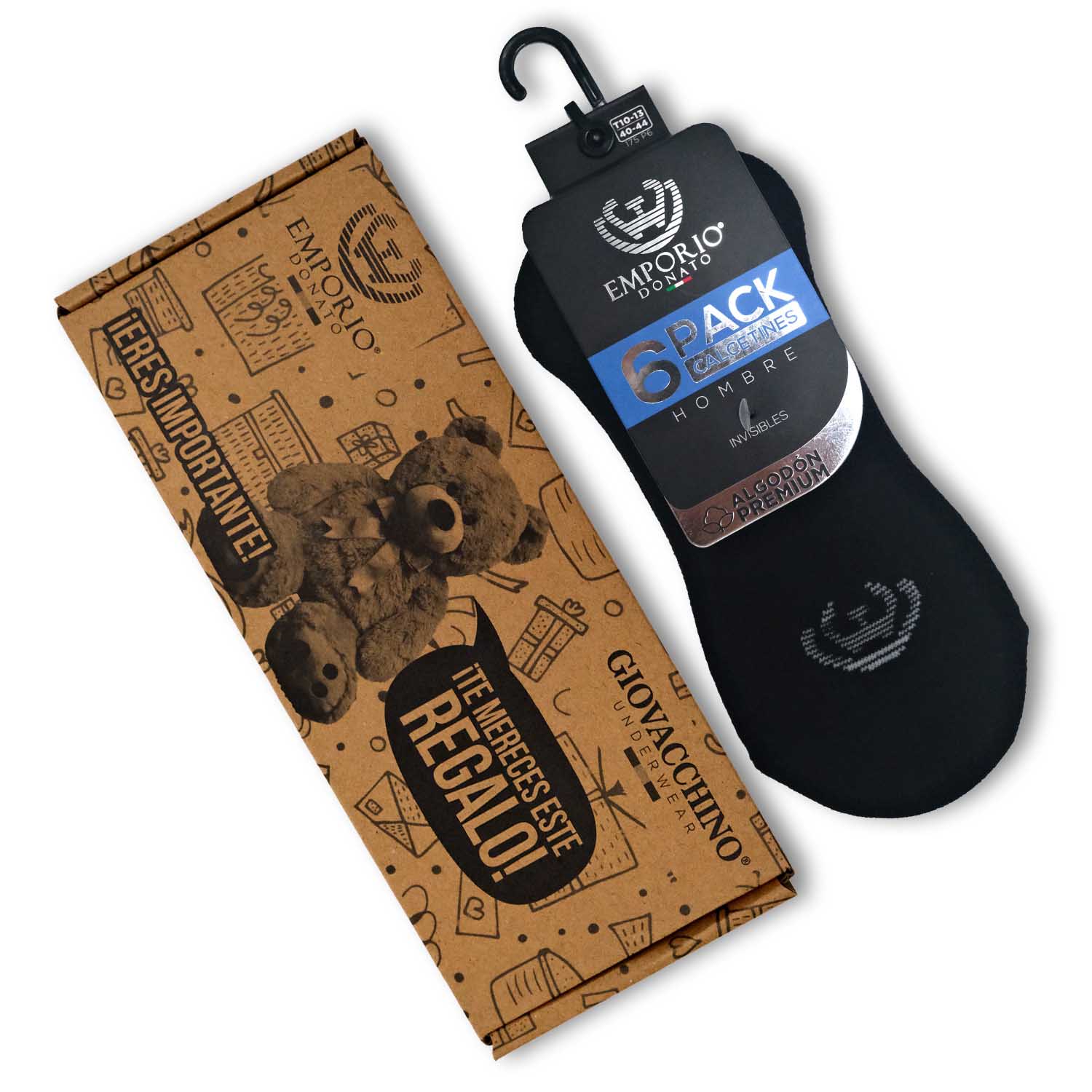 PACK DE 6 CALCETINES INVISIBLES DEPORTIVOS HOMBRE - 7