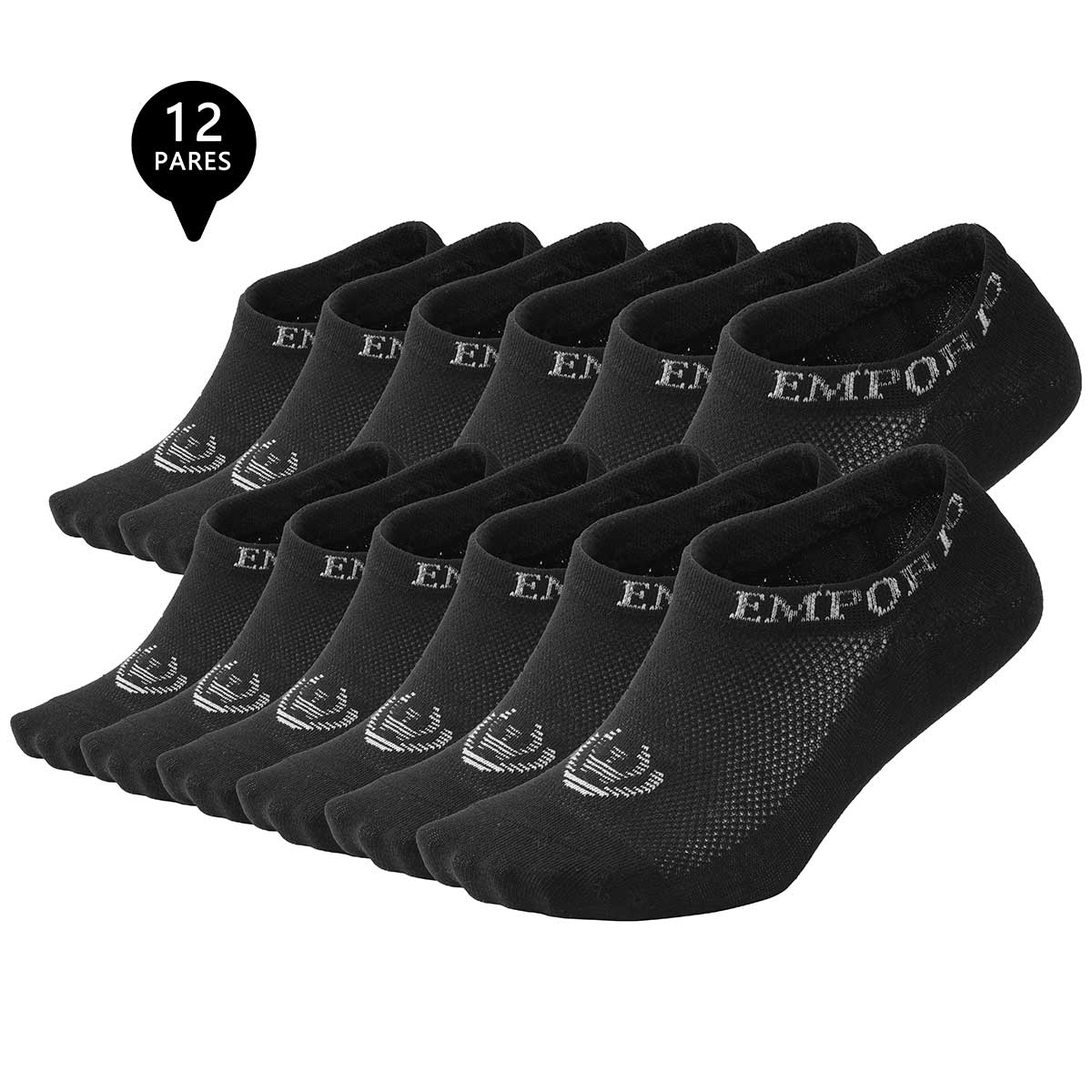 PACK DE 12 CALCETINES INVISIBLES DEPORTIVOS HOMBRE - 1