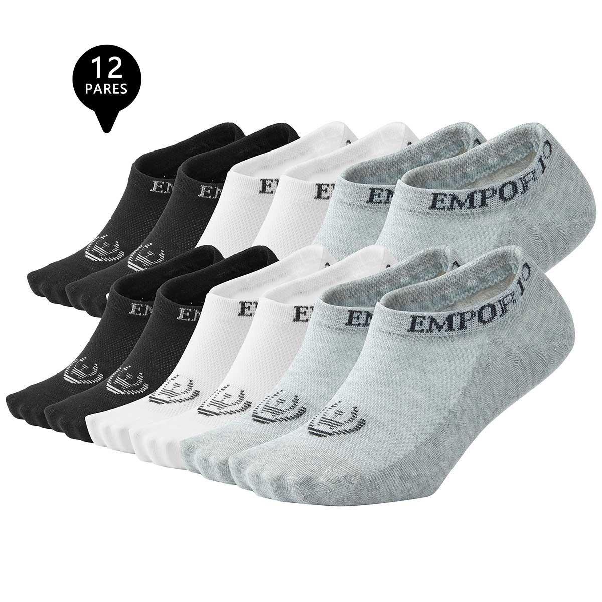 PACK DE 12 CALCETINES INVISIBLES DEPORTIVOS HOMBRE - 1