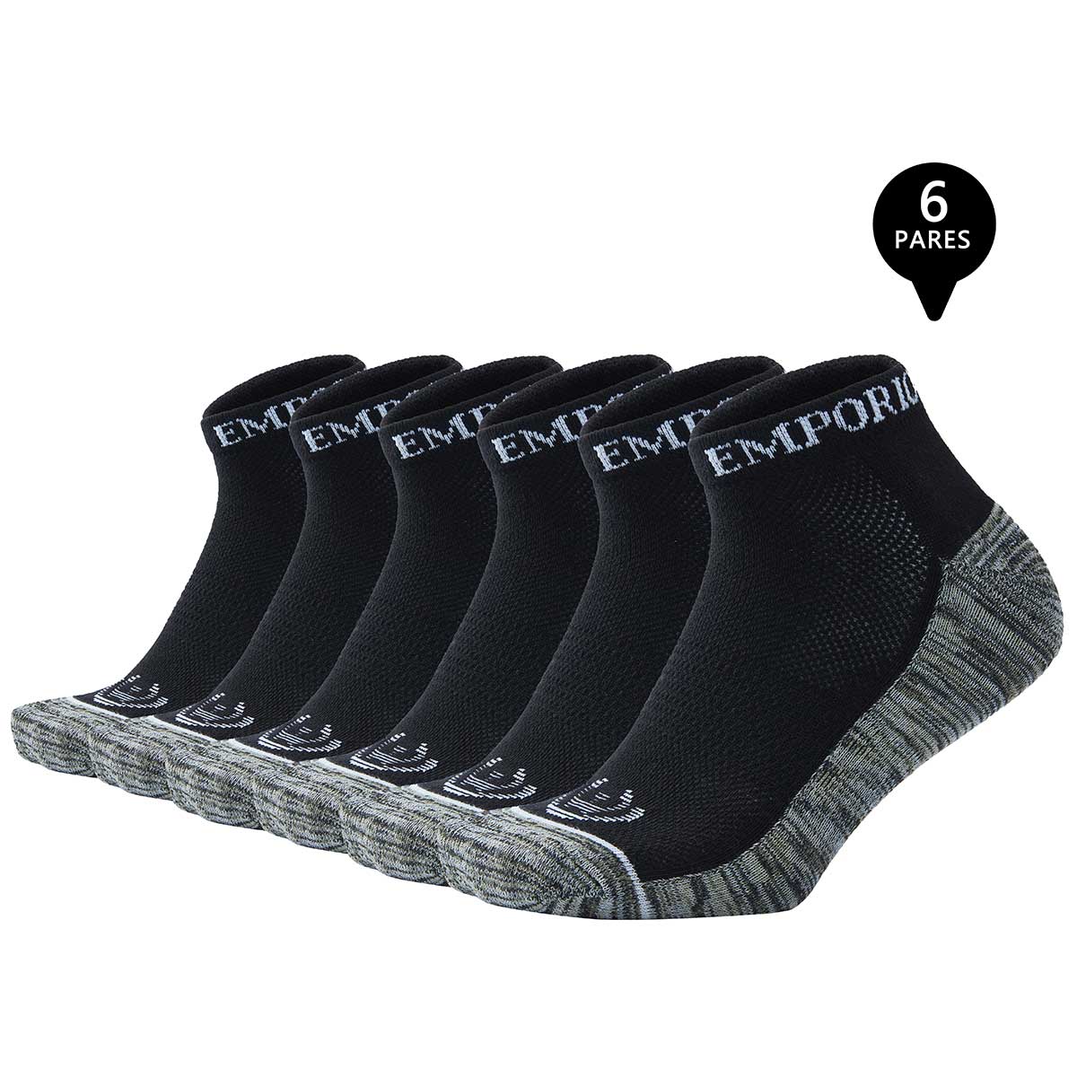 PACK DE 6 CALCETINES TOBILLEROS DEPORTIVOS COBRE HOMBRE - 1