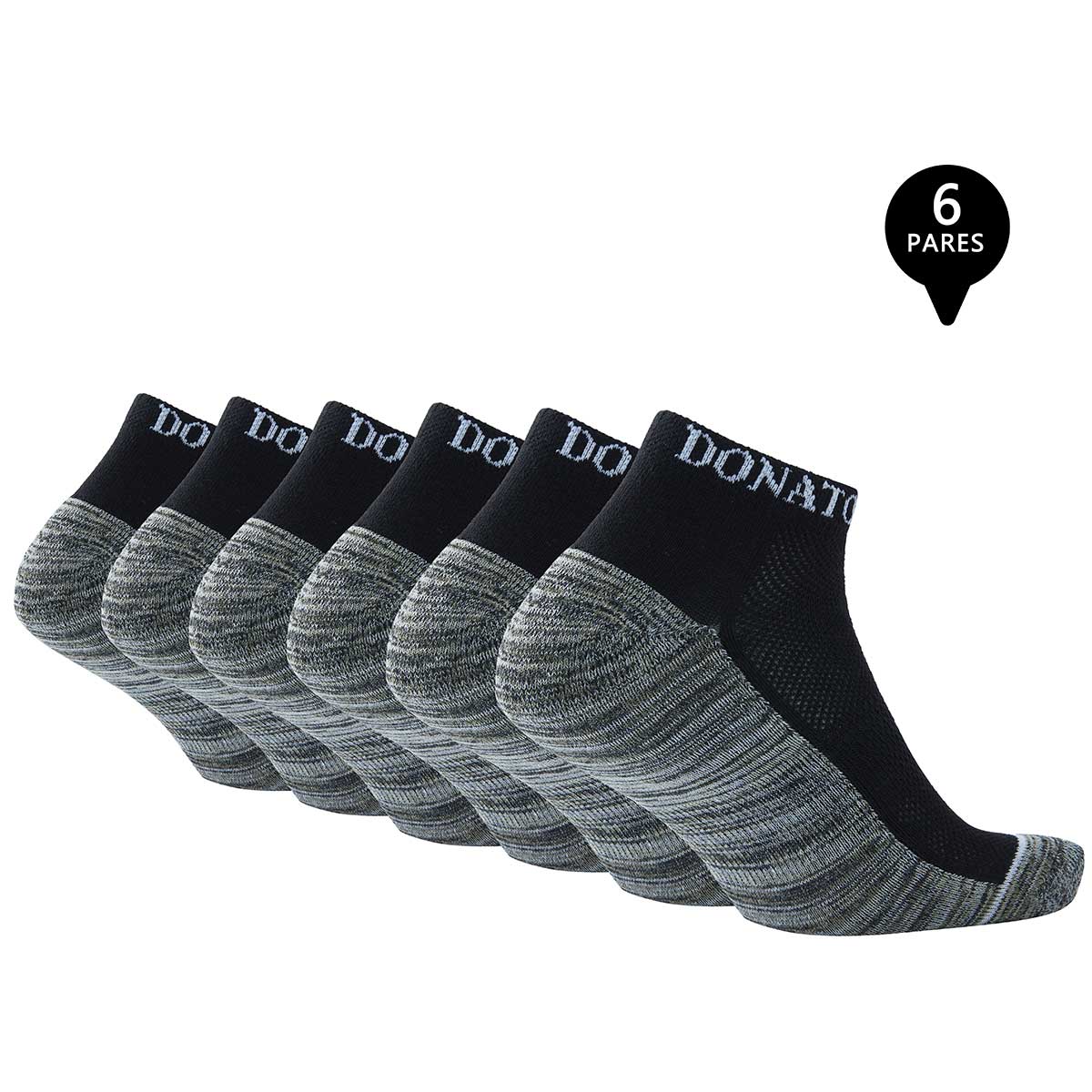 PACK DE 6 CALCETINES TOBILLEROS DEPORTIVOS COBRE HOMBRE - 2