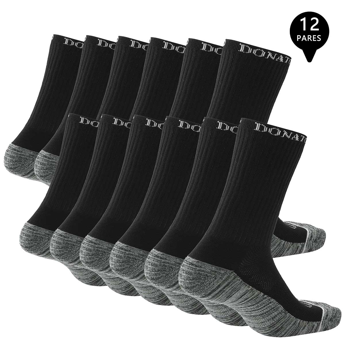 PACK DE 12 CALCETINES LARGOS DEPORTIVOS COBRE HOMBRE - 2