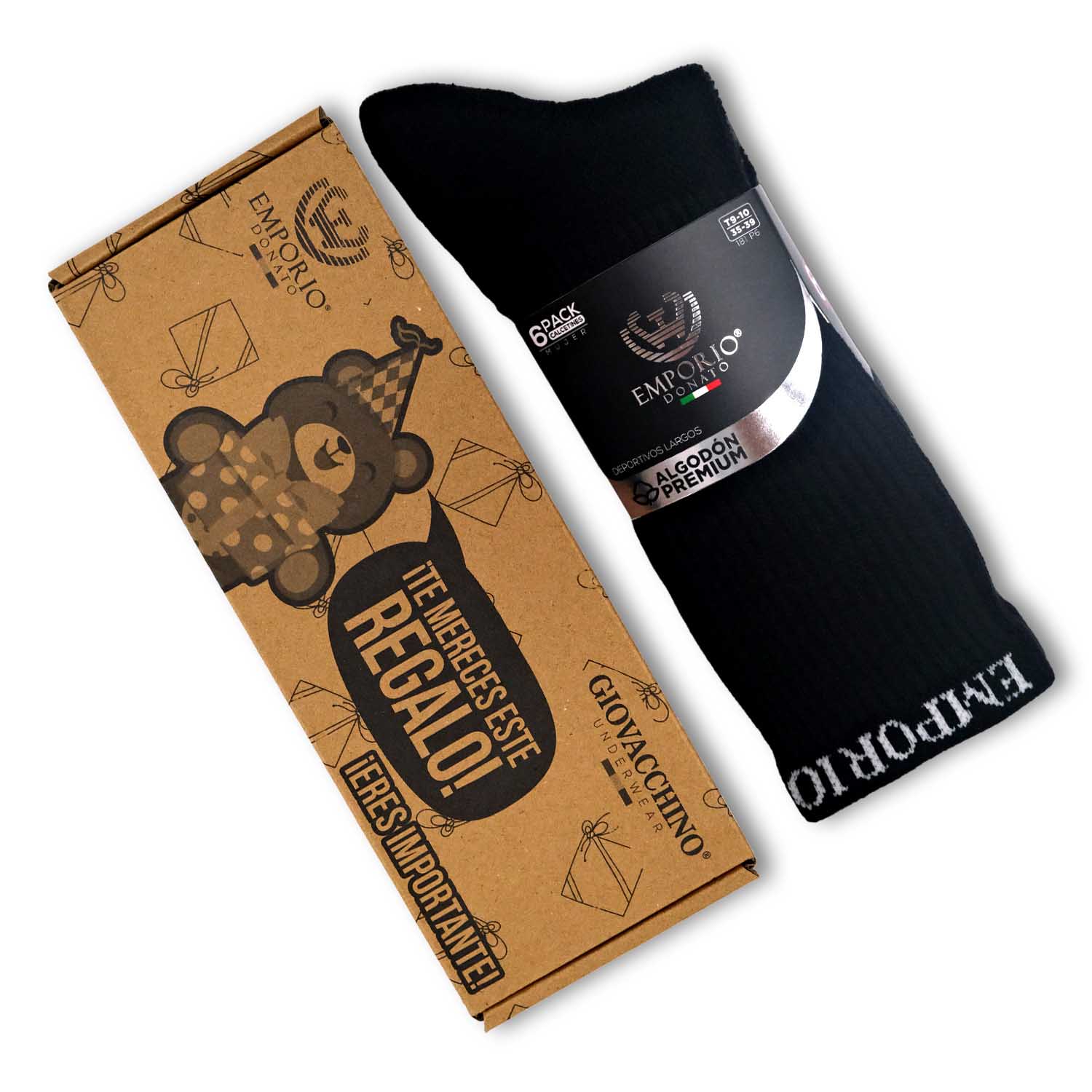 PACK DE 6 CALCETINES LARGOS DEPORTIVOS MUJER - 7