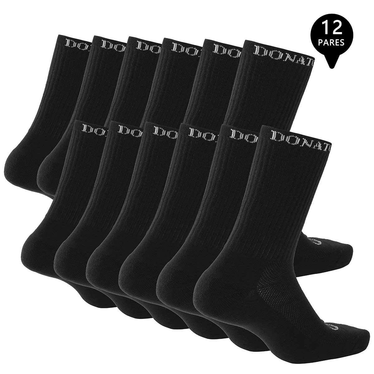 PACK DE 12 CALCETINES LARGOS DEPORTIVOS MUJER - 2