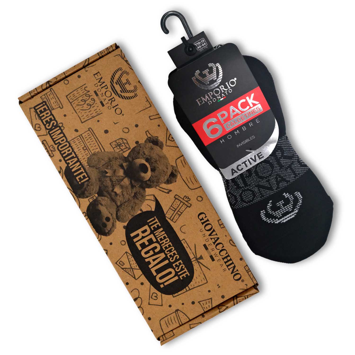 PACK DE 6 CALCETINES INVISIBLES DEPORTIVOS HOMBRE PREMIUM - 5
