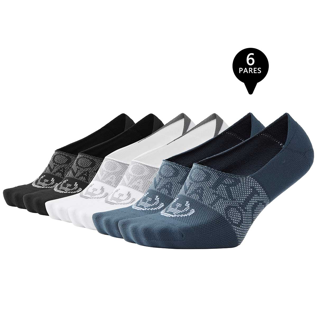 PACK DE 6 CALCETINES INVISIBLES DEPORTIVOS HOMBRE PREMIUM - 1