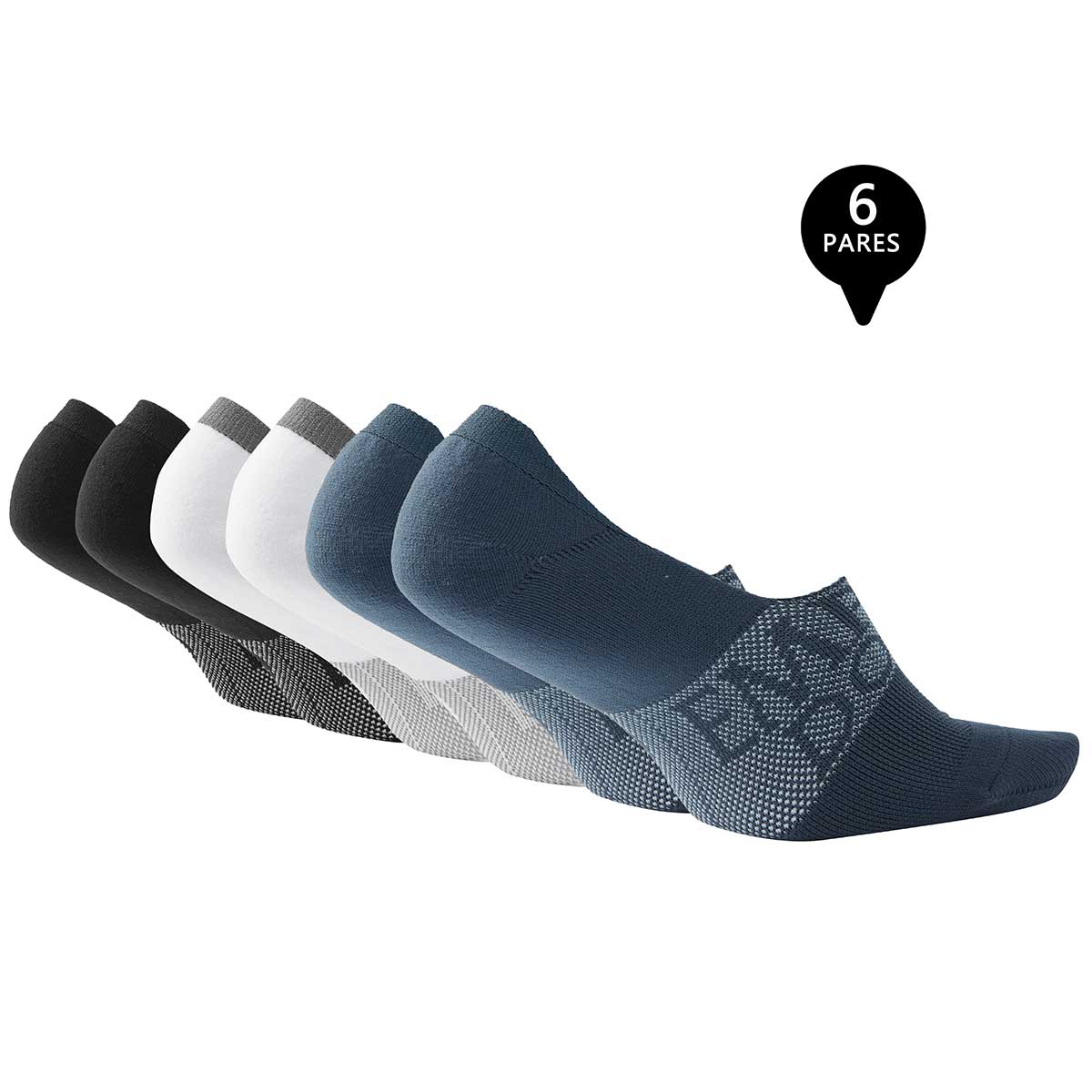 PACK DE 6 CALCETINES INVISIBLES DEPORTIVOS HOMBRE PREMIUM - 2