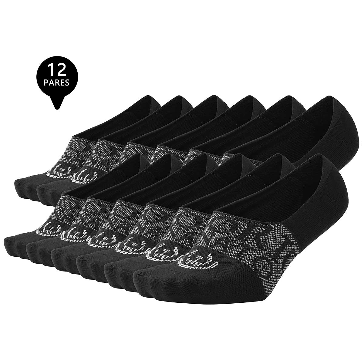 PACK DE 12 CALCETINES INVISIBLES DEPORTIVOS HOMBRE PREMIUM - 1
