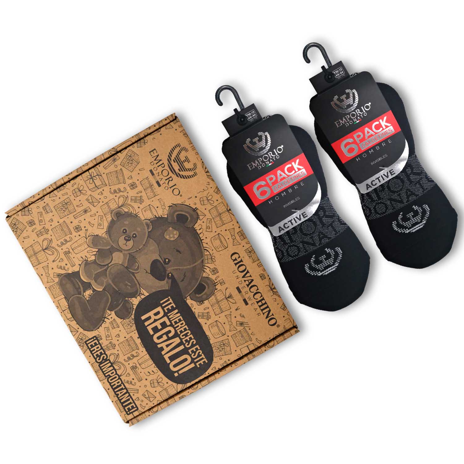 PACK DE 12 CALCETINES INVISIBLES DEPORTIVOS HOMBRE PREMIUM - 5