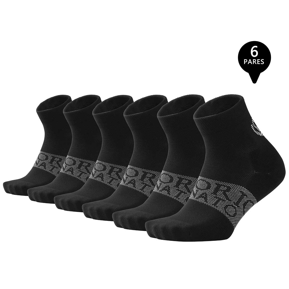 PACK DE 6 CALCETINES CORTOS DEPORTIVOS HOMBRE PREMIUM - 1