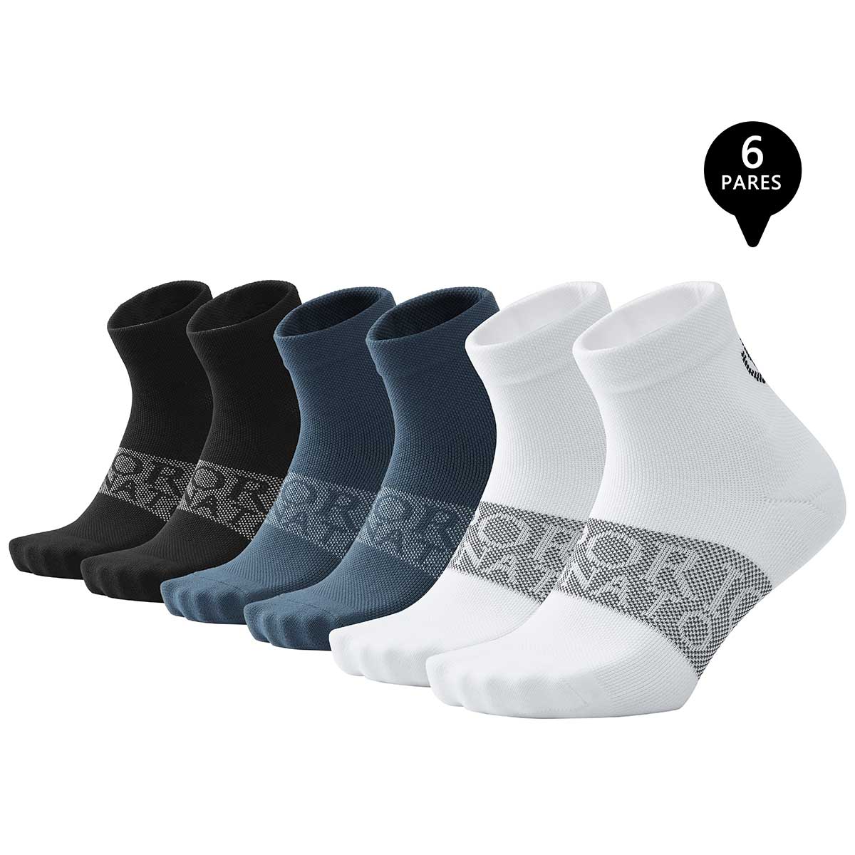 PACK DE 6 CALCETINES CORTOS DEPORTIVOS HOMBRE PREMIUM - 1