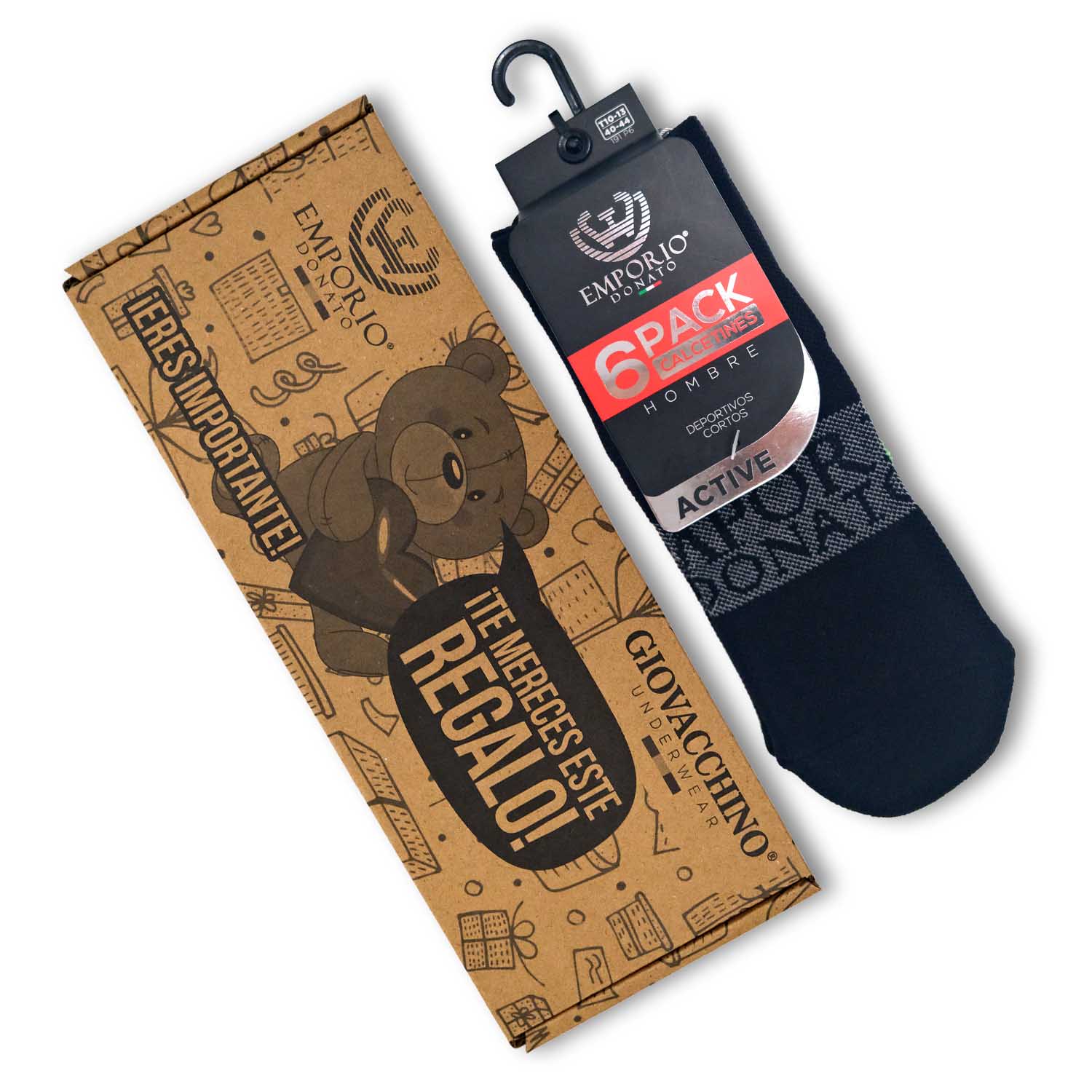 PACK DE 6 CALCETINES CORTOS DEPORTIVOS HOMBRE PREMIUM - 7