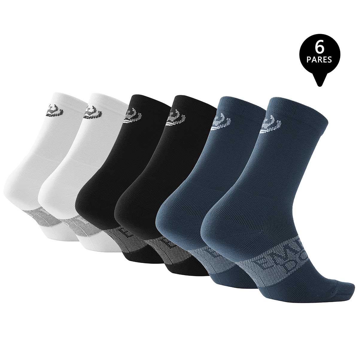PACK DE 6 CALCETINES LARGOS DEPORTIVOS HOMBRE PREMIUM - 2