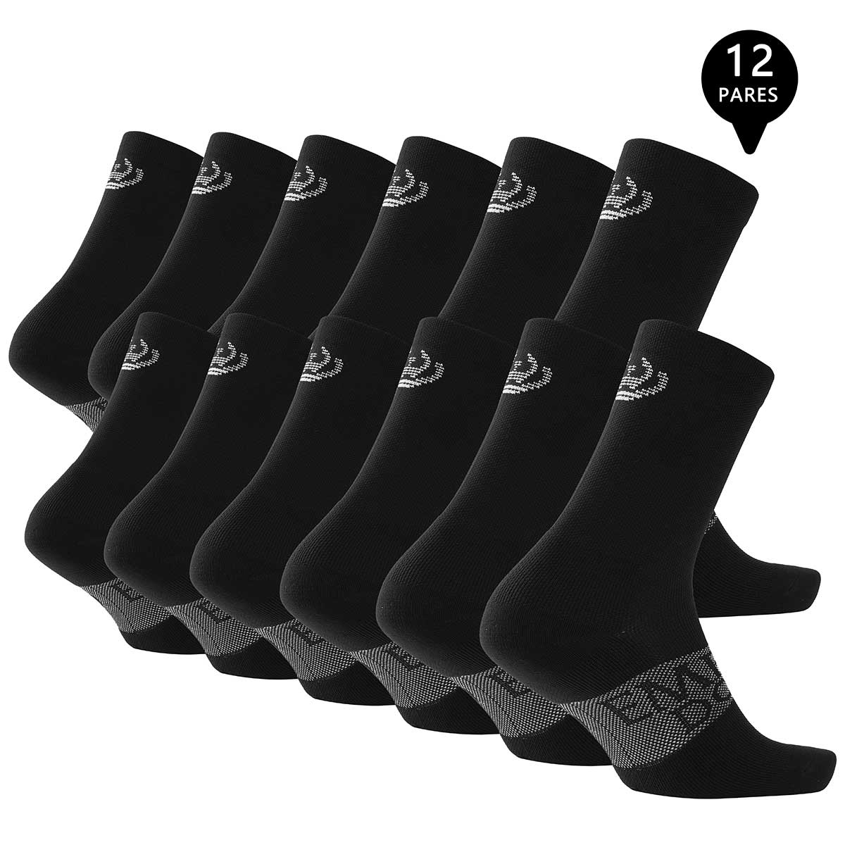 PACK DE 12 CALCETINES LARGOS DEPORTIVOS HOMBRE PREMIUM - 2
