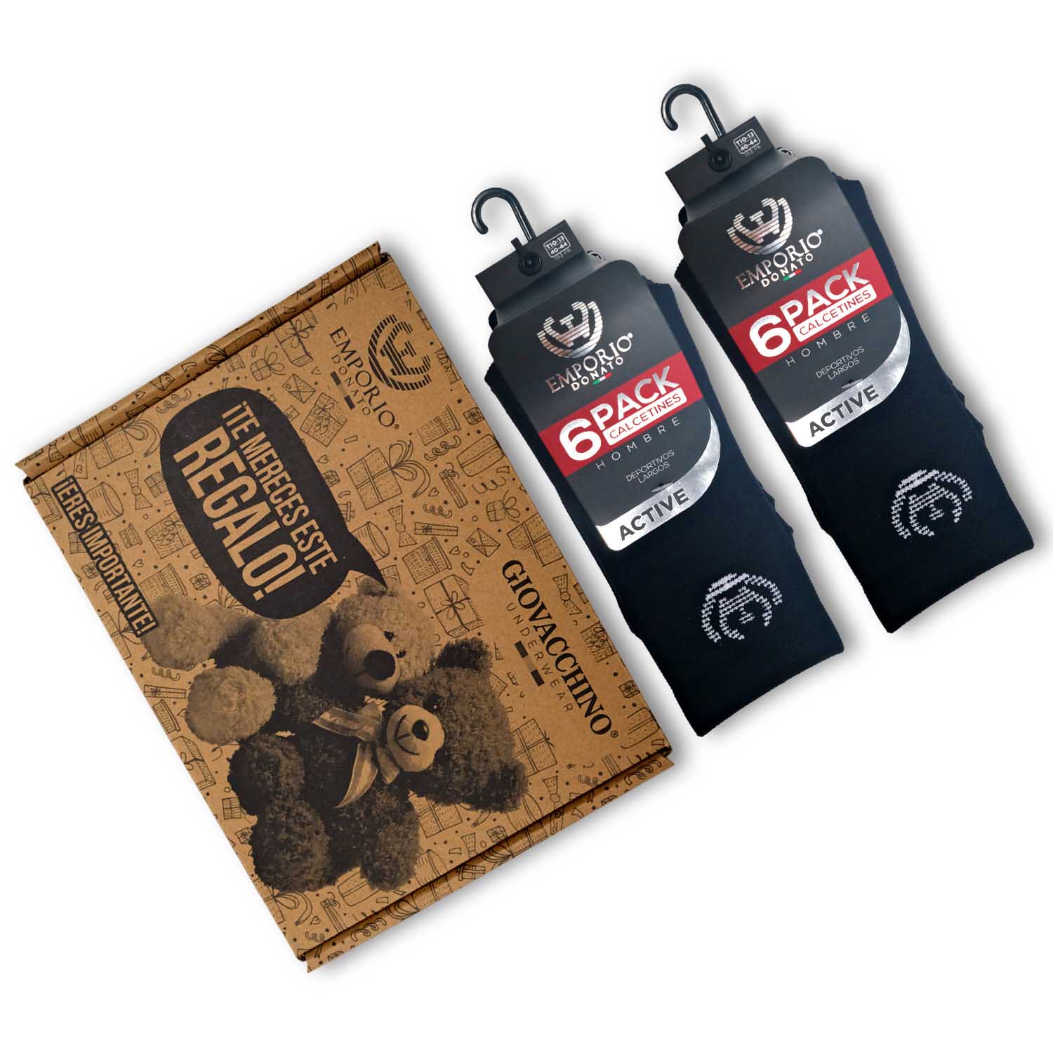 PACK DE 12 CALCETINES LARGOS DEPORTIVOS HOMBRE PREMIUM - 5