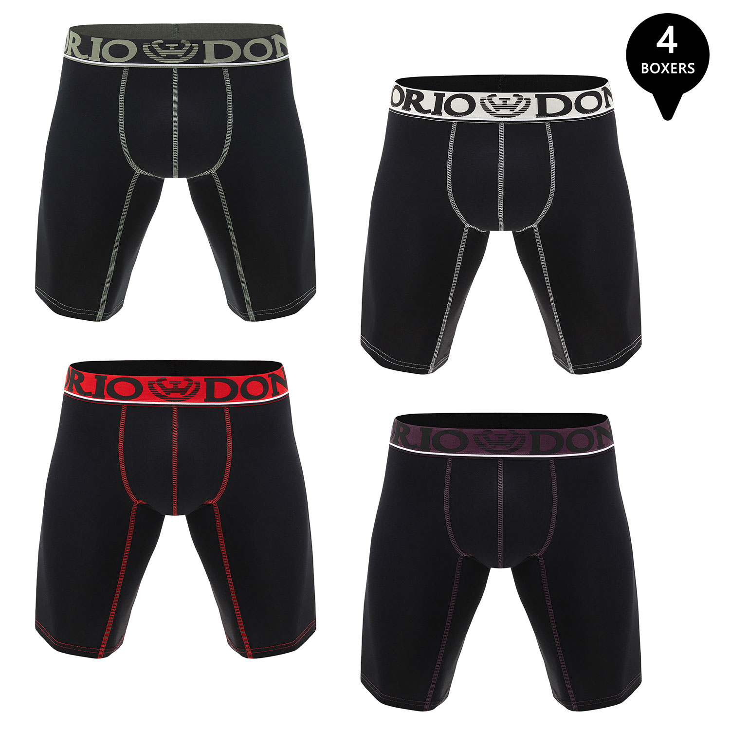 PACK DE 4 BOXER LARGO ALGODÓN HOMBRE - 1