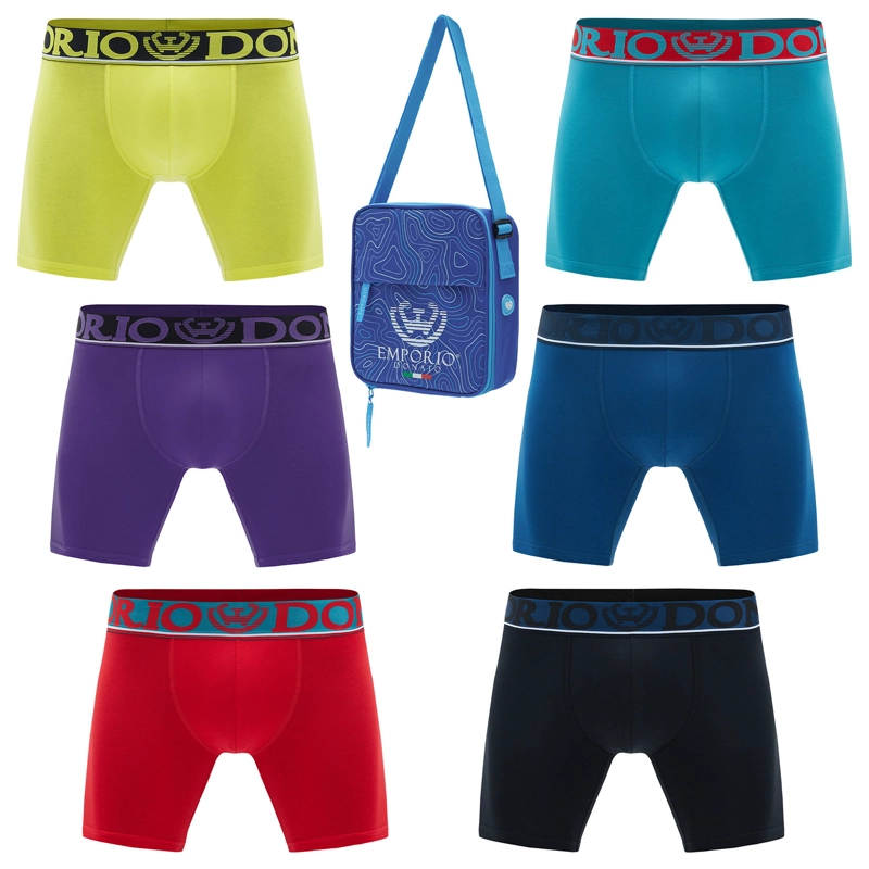 PACK DE 6 BOXER MEDIO ALGODÓN HOMBRE CON BOLSO REGALO - 1