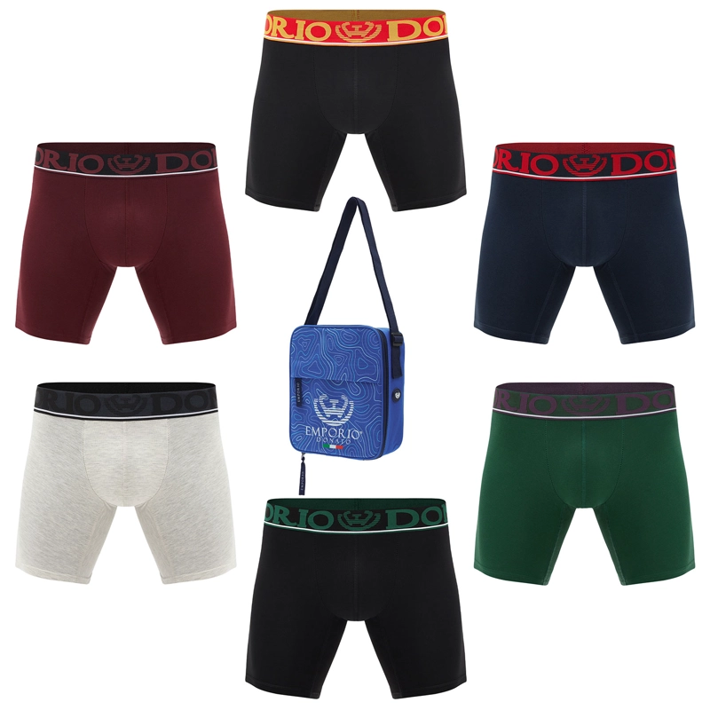 PACK DE 6 BOXER MEDIO ALGODÓN HOMBRE CON BOLSO REGALO - 1