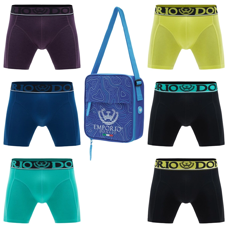 PACK DE 6 BOXER MEDIO ALGODÓN HOMBRE CON BOLSO REGALO - 1