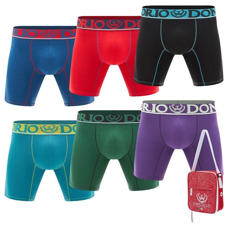 PACK DE 6 BOXER MEDIO ALGODÓN HOMBRE CON BOLSO REGALO - 1