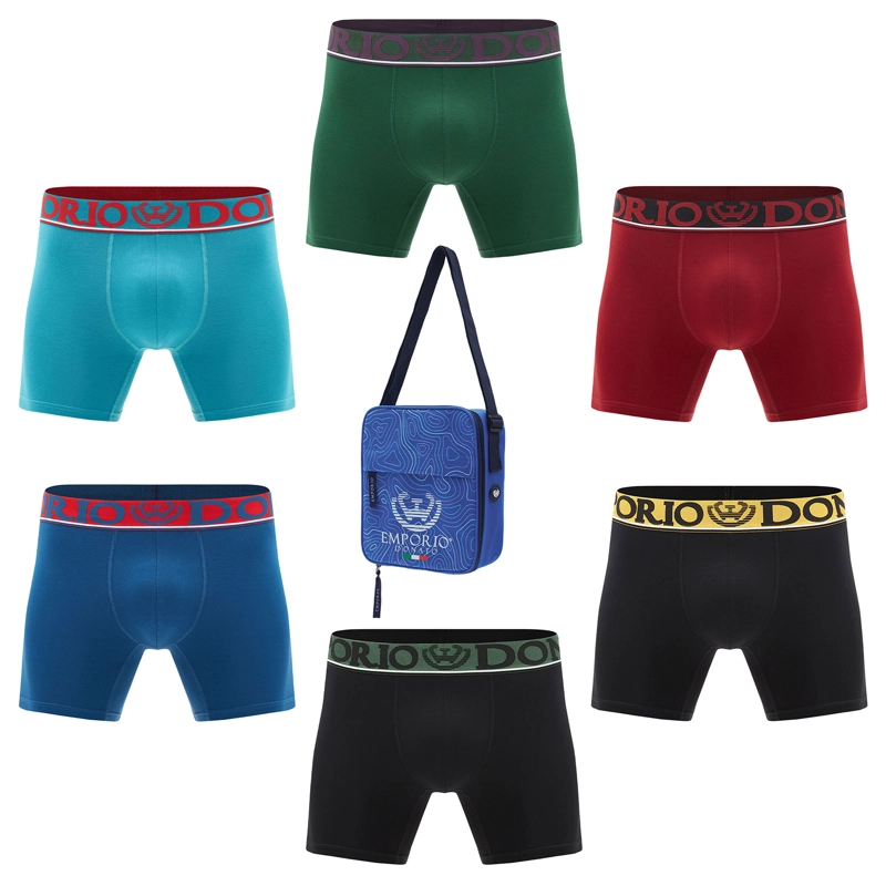 PACK DE 6 BOXER MEDIO ALGODÓN HOMBRE CON BOLSO REGALO - 1