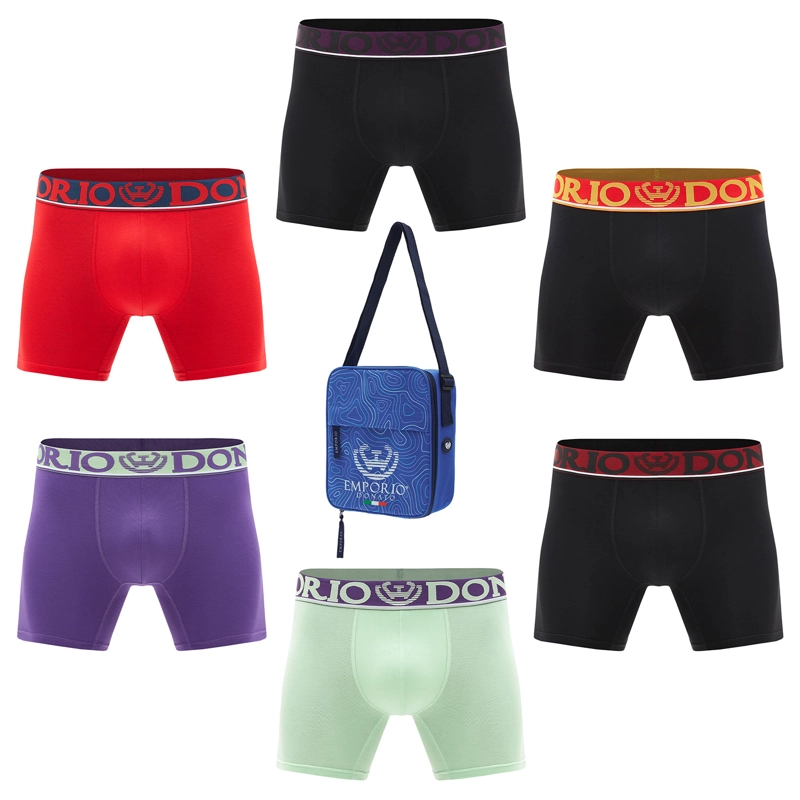 PACK DE 6 BOXER MEDIO ALGODÓN HOMBRE CON BOLSO REGALO - 1