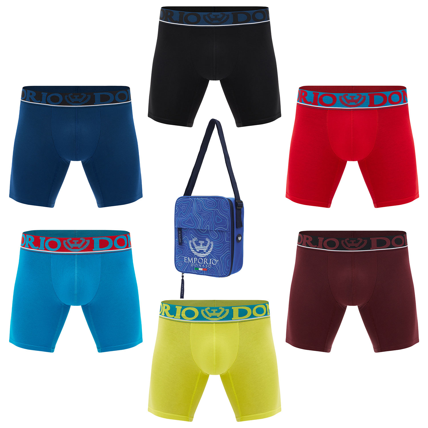PACK DE 6 BOXER MEDIO ALGODÓN HOMBRE CON BOLSO REGALO - 1