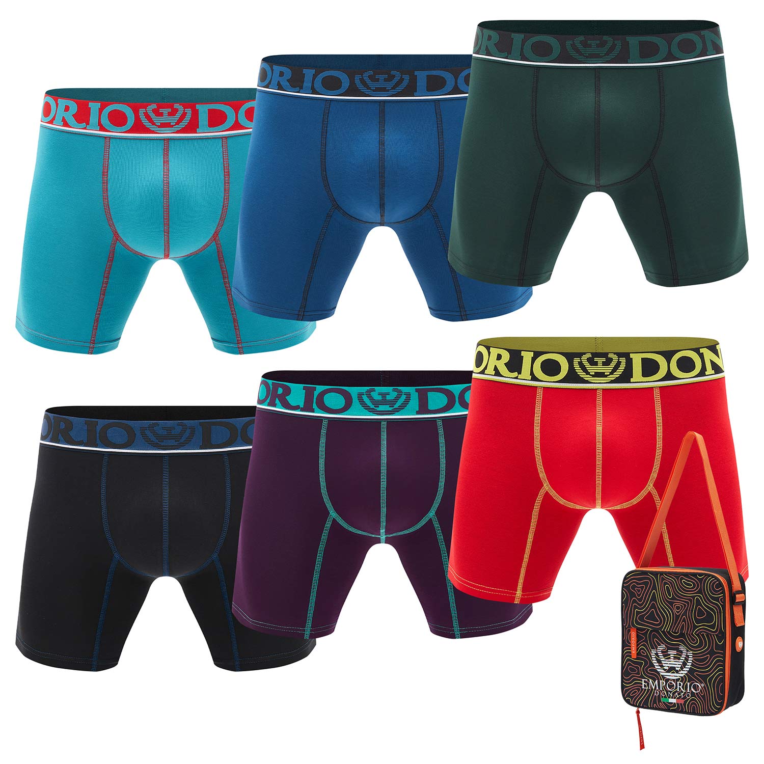 PACK DE 6 BOXER MEDIO ALGODÓN HOMBRE CON BOLSO REGALO - 1