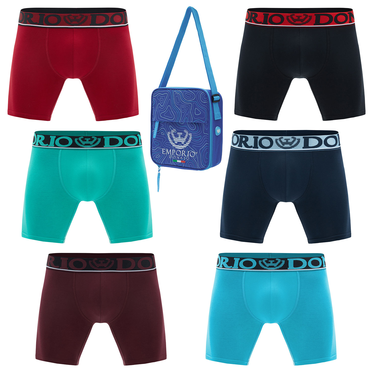 PACK DE 6 BOXER MEDIO ALGODÓN HOMBRE CON BOLSO REGALO - 1