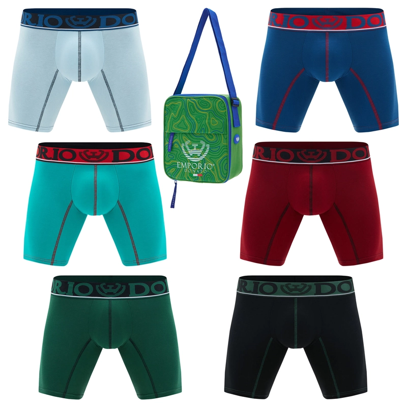 PACK DE 6 BOXER MEDIO ALGODÓN HOMBRE CON BOLSO REGALO - 1