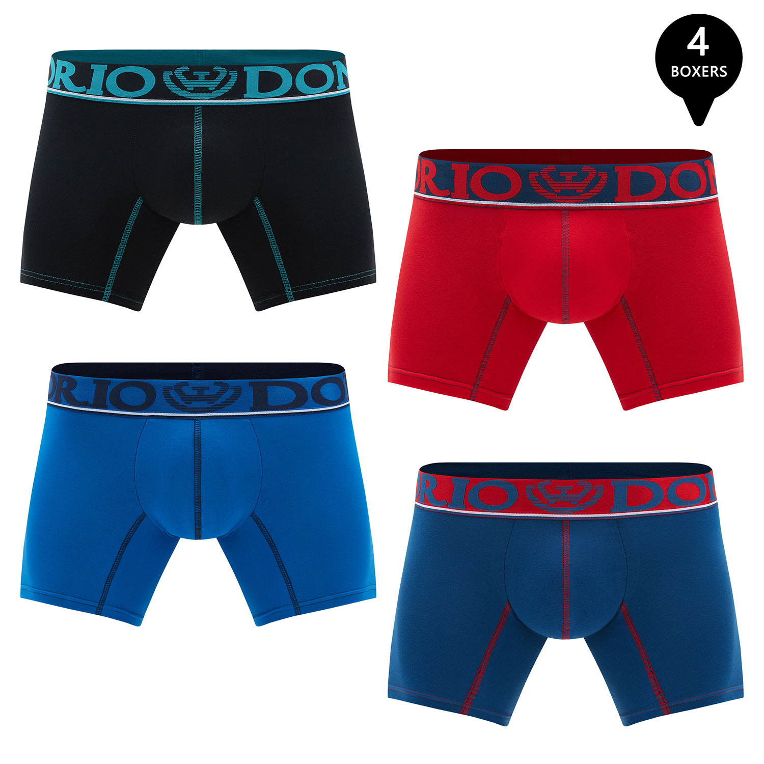 PACK DE 4 BOXER MEDIO ALGODÓN HOMBRE - 1