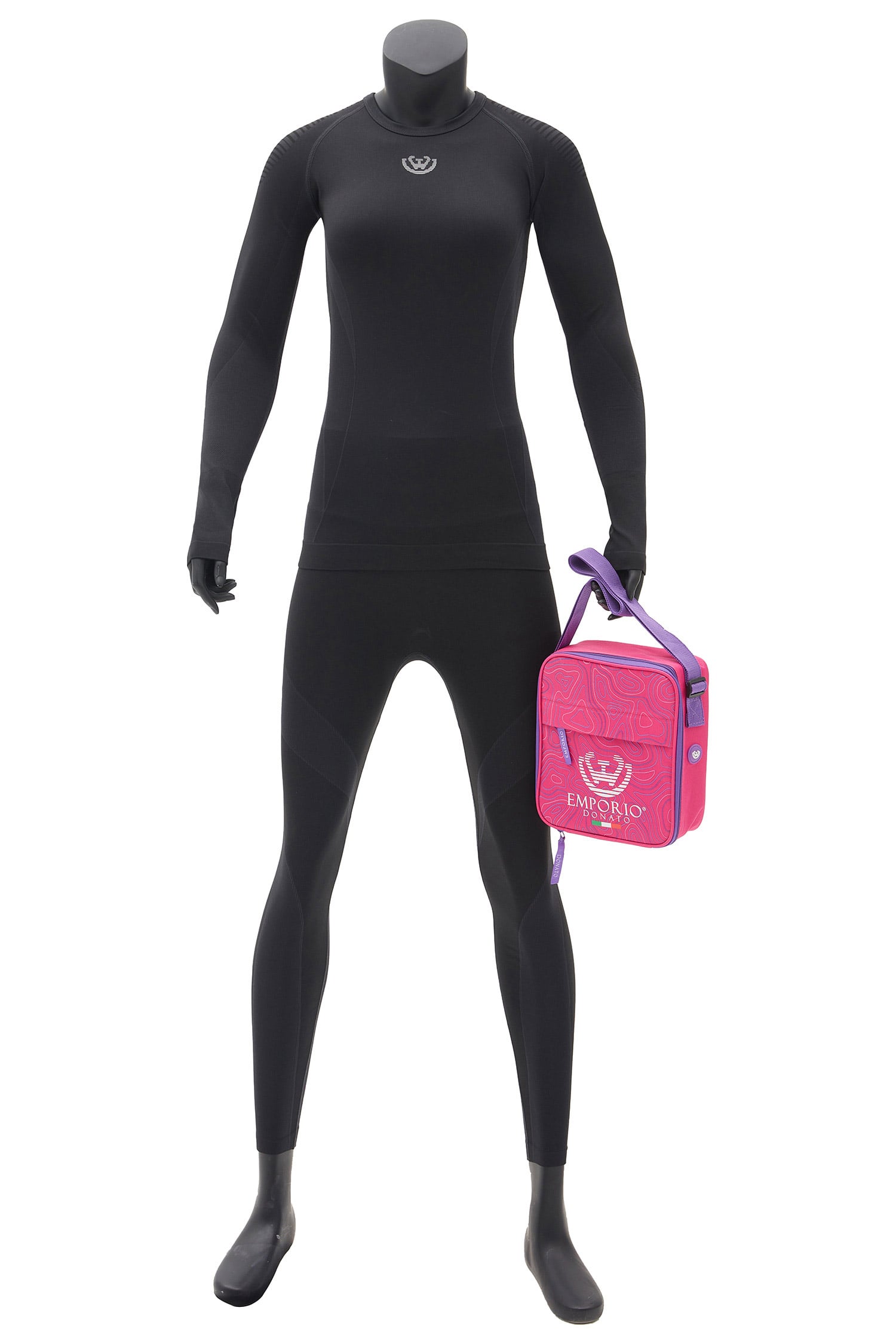 PACK DE CAMISETA Y CALZA DEPORTIVA PRIMERA CAPA MICROFIBRA MUJER CON BOLSO REGALO - 1