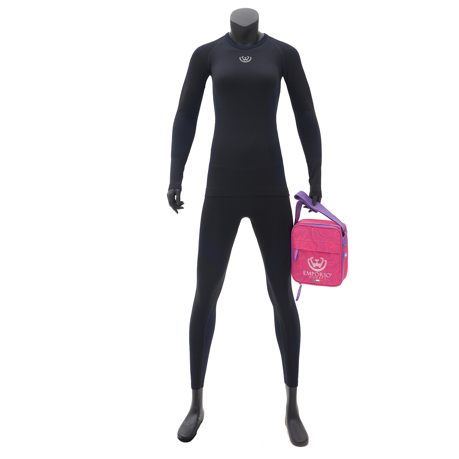 PACK DE CAMISETA Y CALZA DEPORTIVA PRIMERA CAPA MICROFIBRA MUJER CON BOLSO REGALO - 1