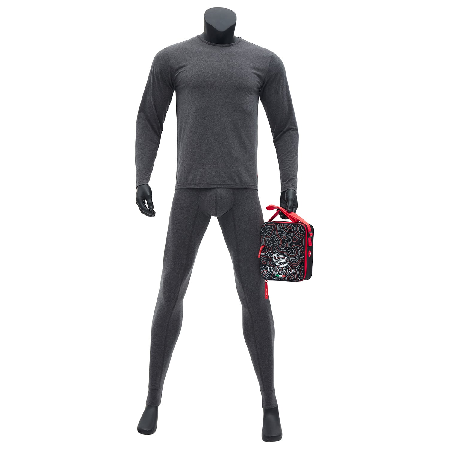 PACK DE CAMISETA Y CALZA TERMICA PRIMERA CAPA HOMBRE + BOLSO DE REGALO - 1