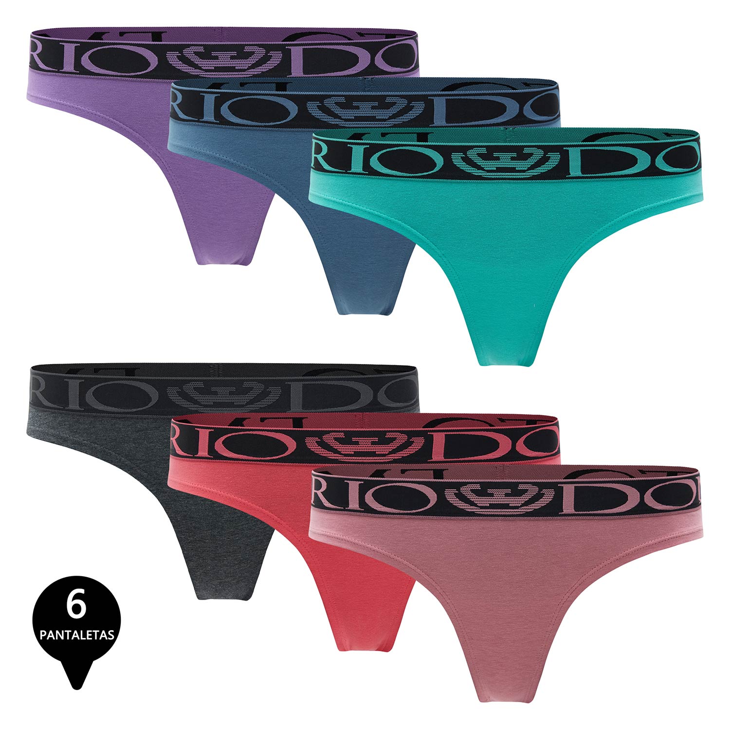 PACK DE 6 CALZONES COLALESS ALGODÓN MUJER - 1