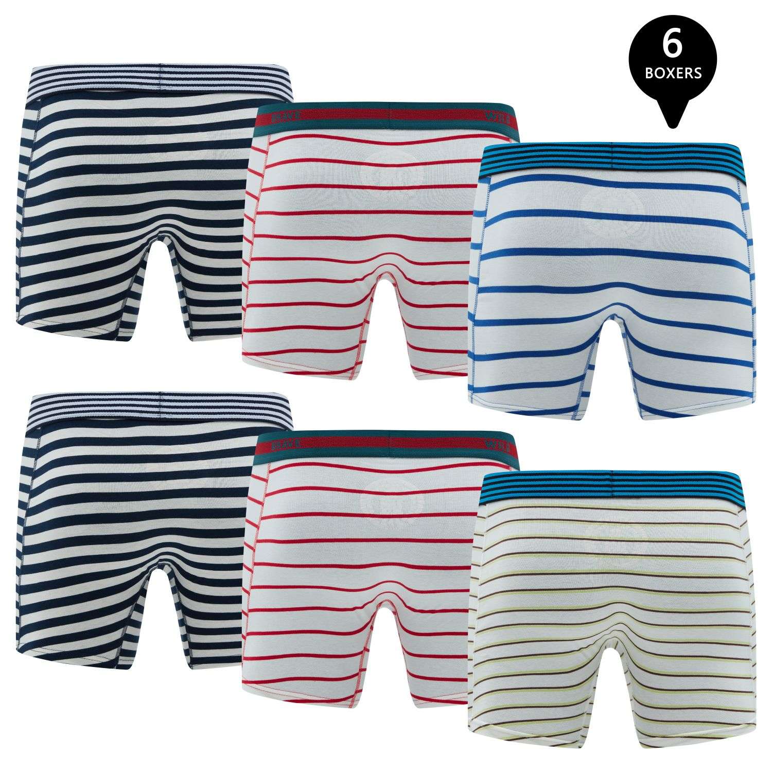 PACK DE 6 BOXER HOMBRE GIOVACCHINO MEDIO ALGODON - 2