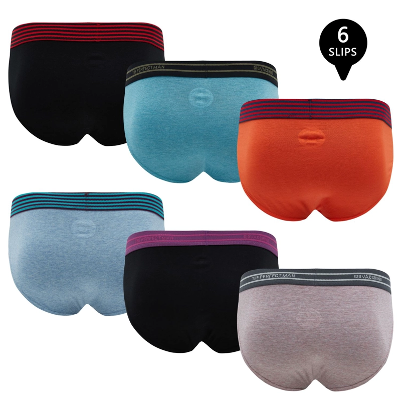 PACK X6 CALZONCILLOS HOMBRE GIOVACCHINO SLIP ALGODON - 2