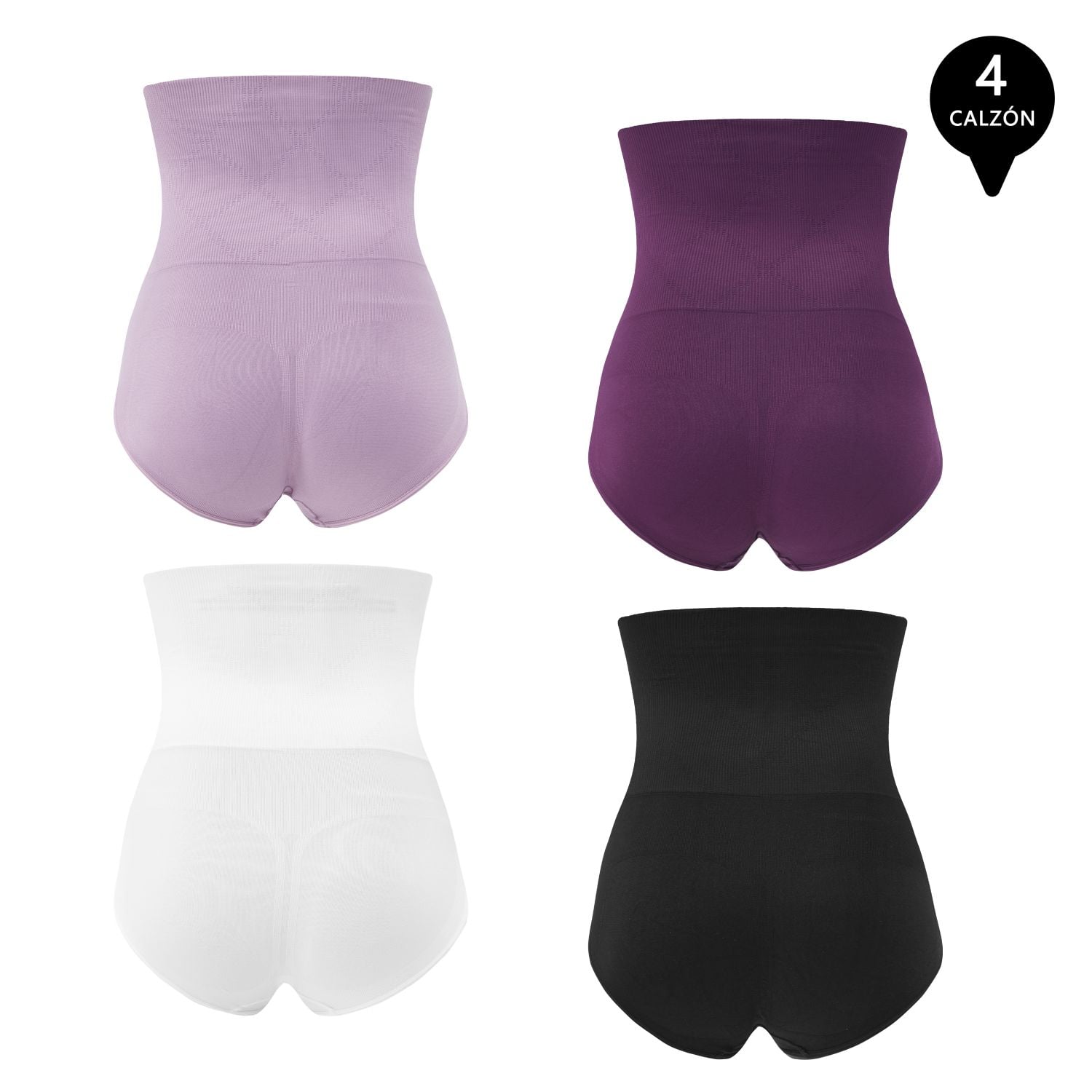 PACK DE 4 CALZON FAJA MUJER GIOVACCHINO REDUCTOR DE ABDOMEN LEVANTA GLUTEOS - 2