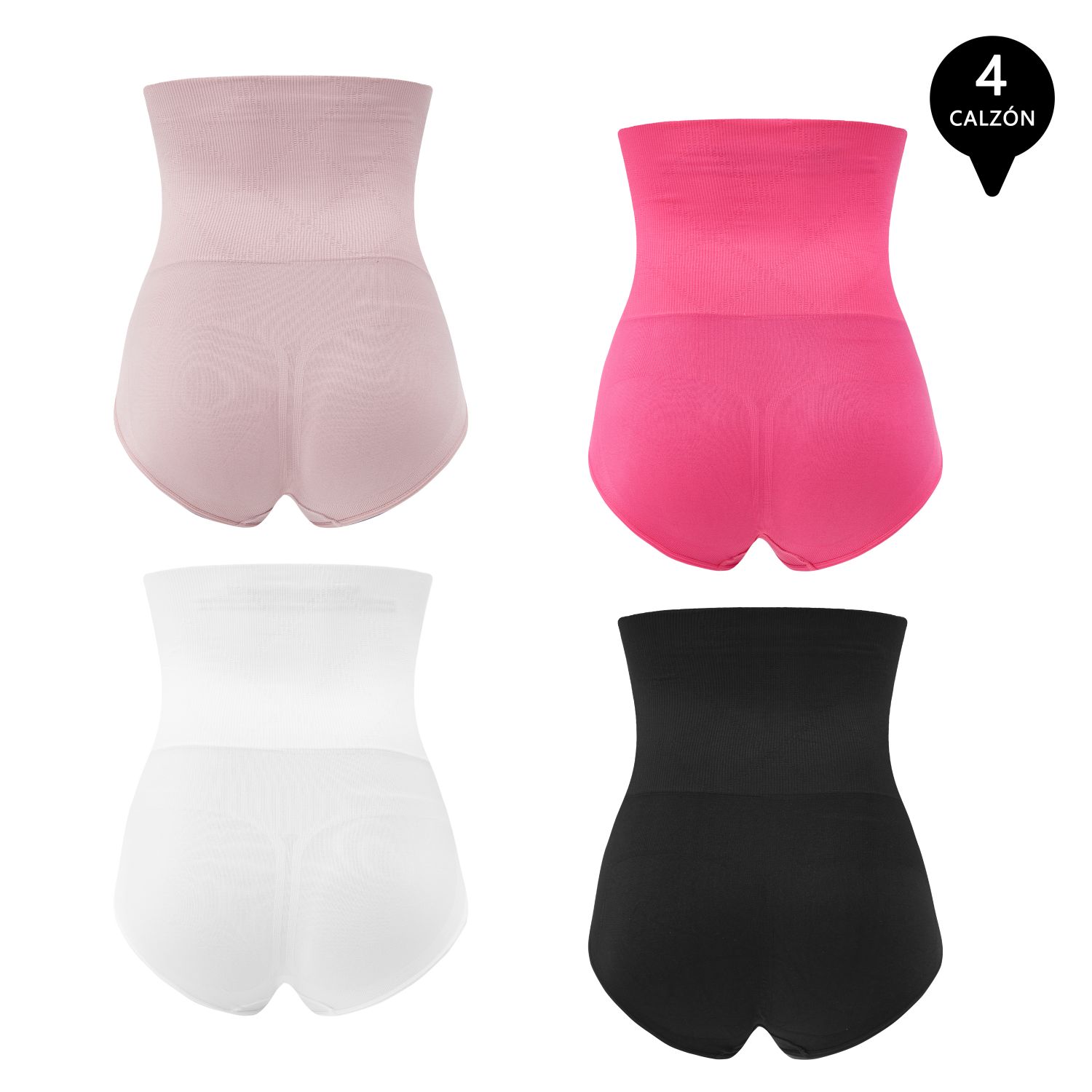 PACK DE 4 CALZON FAJA MUJER GIOVACCHINO REDUCTOR DE ABDOMEN LEVANTA GLUTEOS - 2