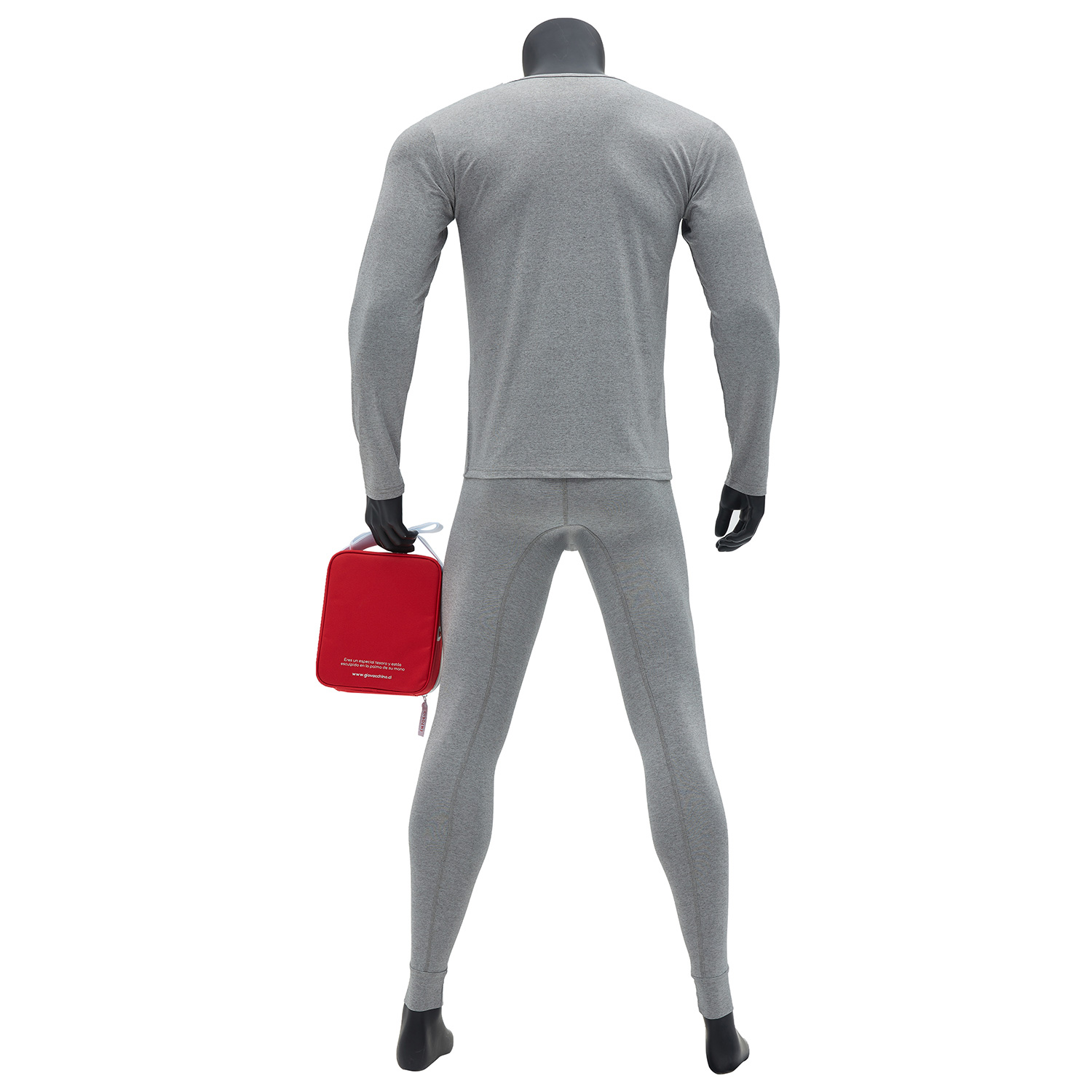 PACK DE CAMISETA Y CALZA HOMBRE GIOVACCHINO E 163 P2 C1 TERMICA PRIMERA CAPA CON BOLSO REGALO - 2