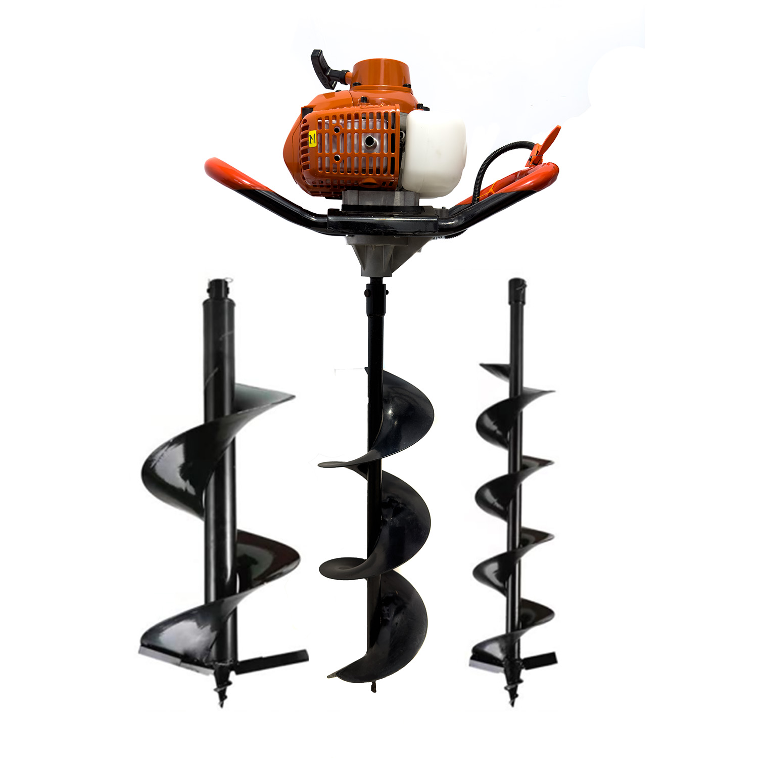 BARRENO AHOYADOR A GASOLINA 2HP 41,5CC CON BROCAS DE 100-150-200MM - 1