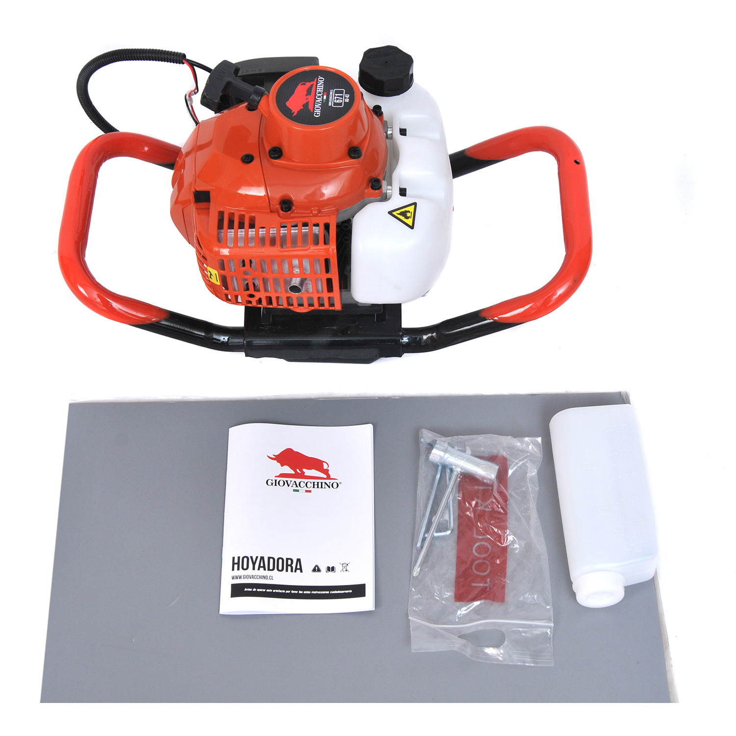 BARRENO AHOYADOR A GASOLINA 2HP 41,5CC CON BROCAS DE 100-150-200MM - 4