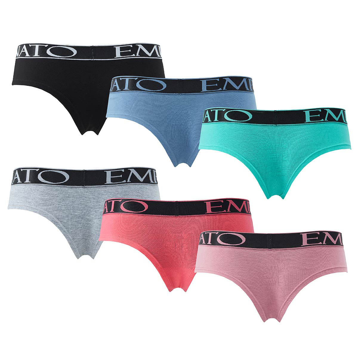PACK DE 6 CALZONES MUJER GIOVACCHINO E 154 P6 C2 COLALESS CULOTE ALGODÓN - 2