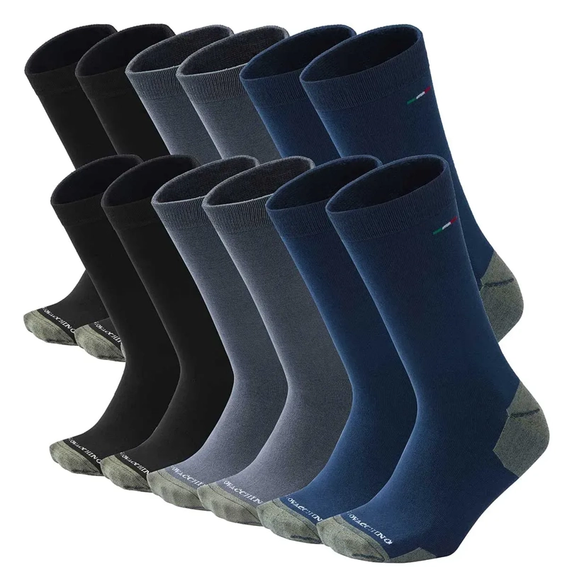 PACK DE 12 CALCETINES VESTIR BAMBÚ COBRE HOMBRE GIOVACCHINO - 1