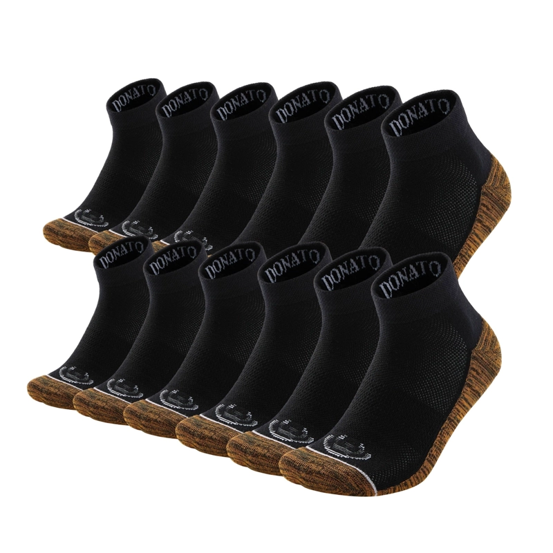 PACK DE 12 CALCETINES TOBILLEROS DEPORTIVOS ALGODÓN COBRE HOMBRE GIOVACCHINO - 1