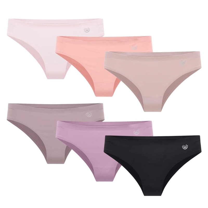 PACK DE 6 CALZONES  BIKINI MICROFIBRA CORTE LASER MUJER - 1